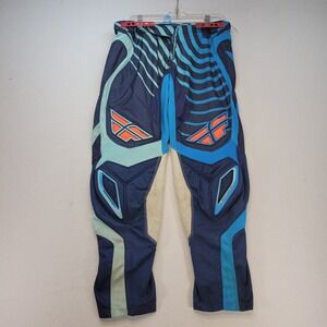 Fly Racing Evolution Sonar Motocross Pants 34 Blue Teal Premium Race Wear